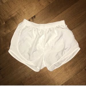 White nike dri fit shorts